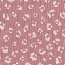 Tissu double gaze de coton Grand motif léopard – vieux rose foncé/blanc,  thumbnail number 1