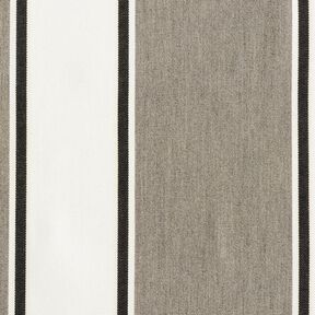 Tissu d’extérieur Canvas Rayures mixtes – blanc/gris, 