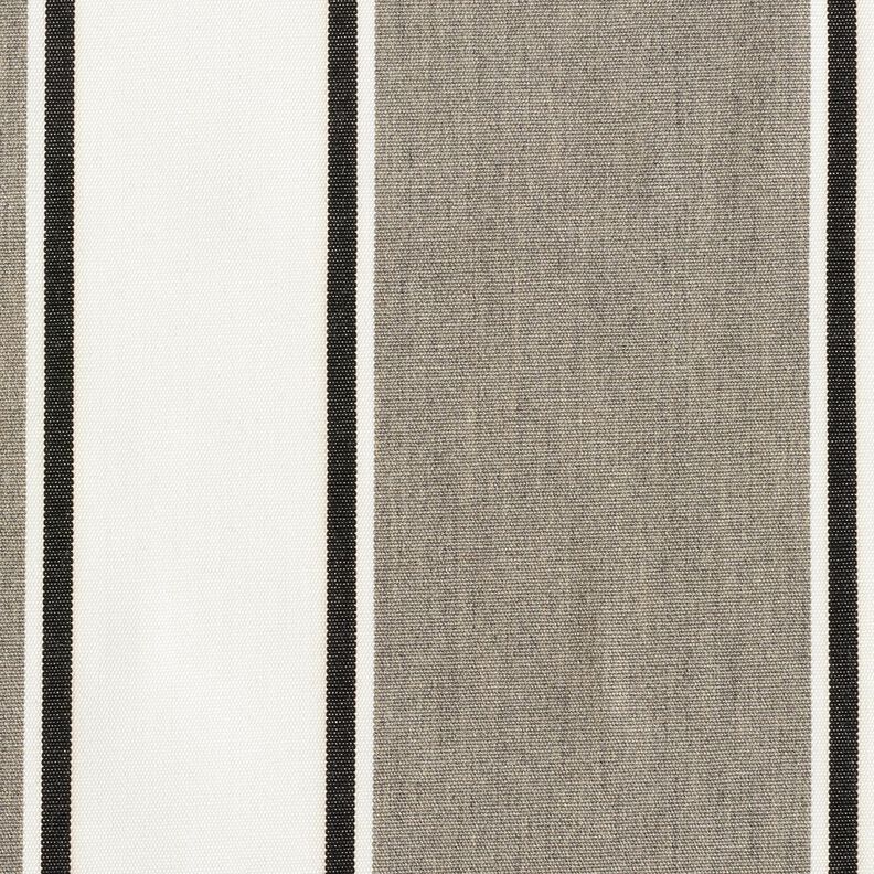 Tissu d’extérieur Canvas Rayures mixtes – blanc/gris,  image number 1
