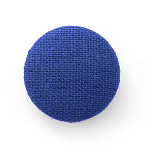Bouton recouvert, Lin moyen – bleu roi, 