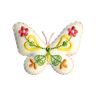 Application papillon [ 4,5 x 5,5 cm ] – écru/jaune,  thumbnail number 1