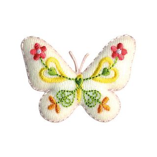 Application papillon [ 4,5 x 5,5 cm ] – écru/jaune, 