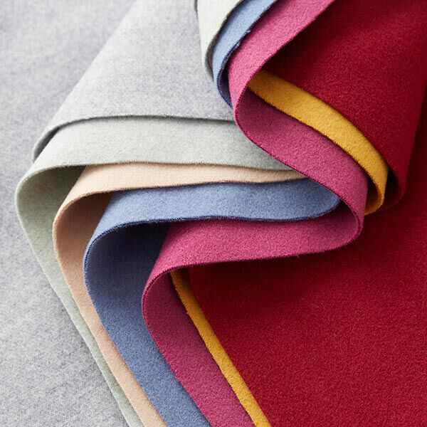 Tissu en polyester recyclé pour manteau chiné – gris clair,  image number 5