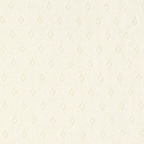 Jersey finement tricoté à motif ajouré – écru, 