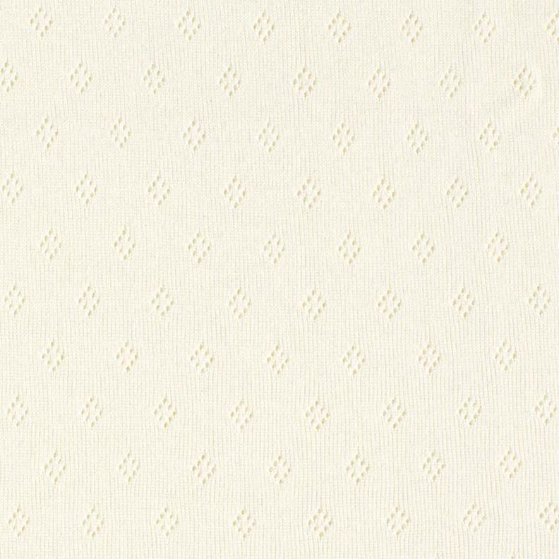 Jersey finement tricoté à motif ajouré – écru,  image number 1
