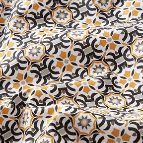 Tissu en coton Cretonne Motif de carreaux – blanc/noir, 