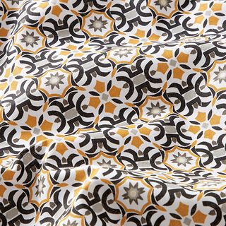 Tissu en coton Cretonne Motif de carreaux – blanc/noir, 