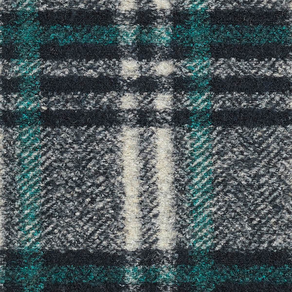 Maille pour manteau en laine mélangée Grands carreaux – bleu nuit,  image number 1