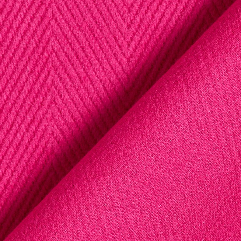Tissu pour manteau chevrons larges – rose intense,  image number 3