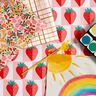 Coton enduit Carreaux colorés – beige/rouge,  thumbnail number 6