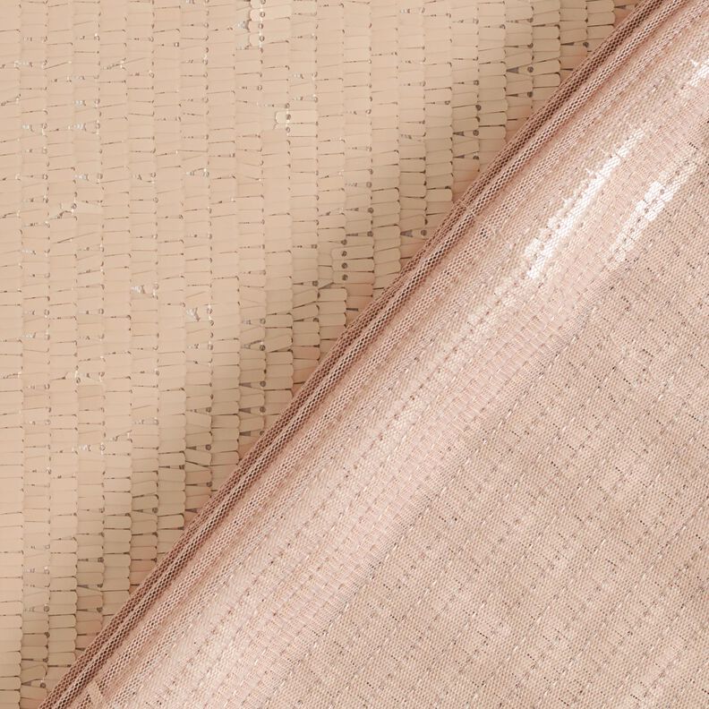 Tissu à paillettes Rectangles – vieux rose clair,  image number 3