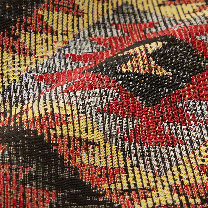 Tissu de décoration Gobelin Losanges Ethno – carmin/noir,  image number 2