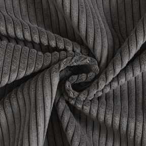 Tissu de revêtement velours côtelé doux – anthracite, 
