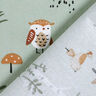 Popeline coton Animaux dans la forêt – vert pastel,  thumbnail number 4