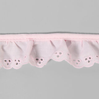 Dentelle ruchée brodée – rose, 