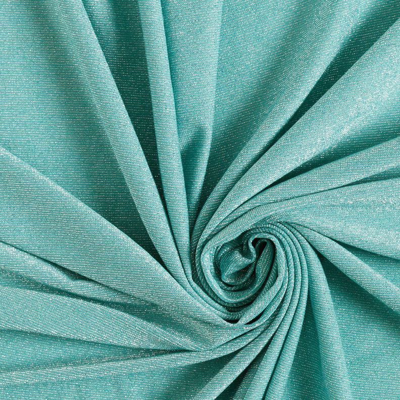 Jersey pailleté mélangé – turquoise clair,  image number 3