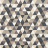 Tissu décoratif Semi-panama Triangles – beige/gris,  thumbnail number 1