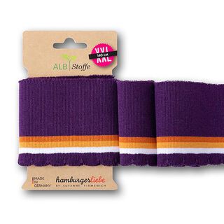 GOTS Bord-côtes Bio CUFF ME WAVE [140 cm | 8 cm] | Albstoffe | Hamburger Liebe, 