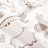 Jersey coton Animaux de la jungle dessinés – ivoire/chocolat,  thumbnail number 2