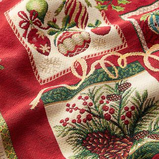 Tissu de décoration Gobelin Collage de l'Avent – carmin, 