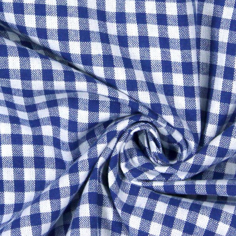 Tissu en coton Vichy à carreaux 0,5 cm – bleu roi/blanc,  image number 2