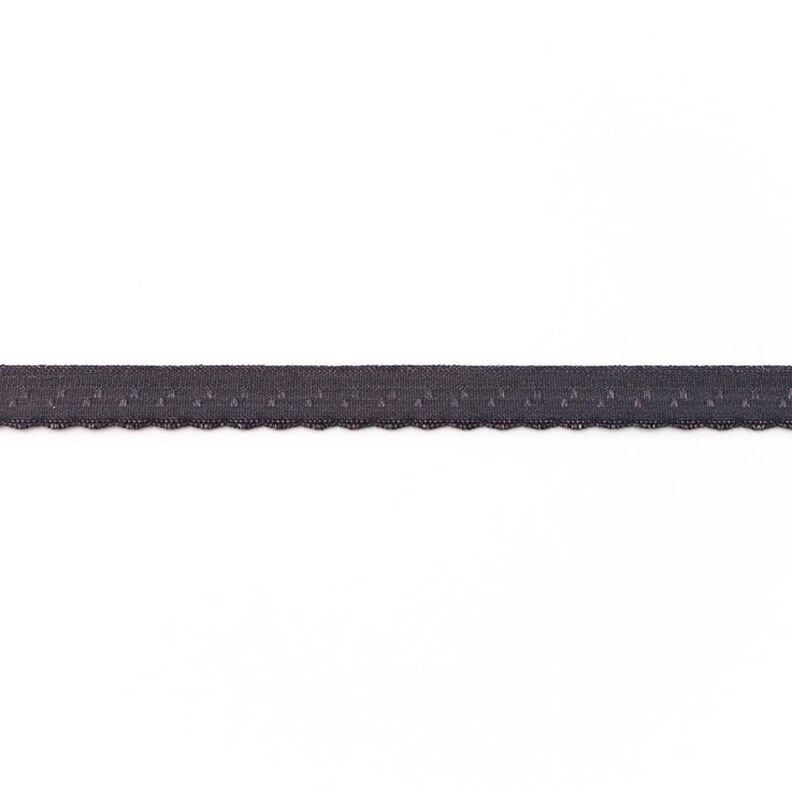 Bande à border élastique Dentelle [12 mm] – gris foncé,  image number 1