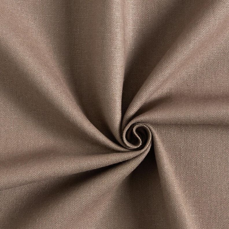 Pur lin lourd Uni – taupe foncé,  image number 1