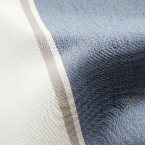 Tissu d’extérieur Canvas Rayures fines – écru/gris bleu, 