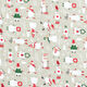 Tissu en coton Cretonne Bonhommes de neige – taupe clair/blanc,  thumbnail number 1