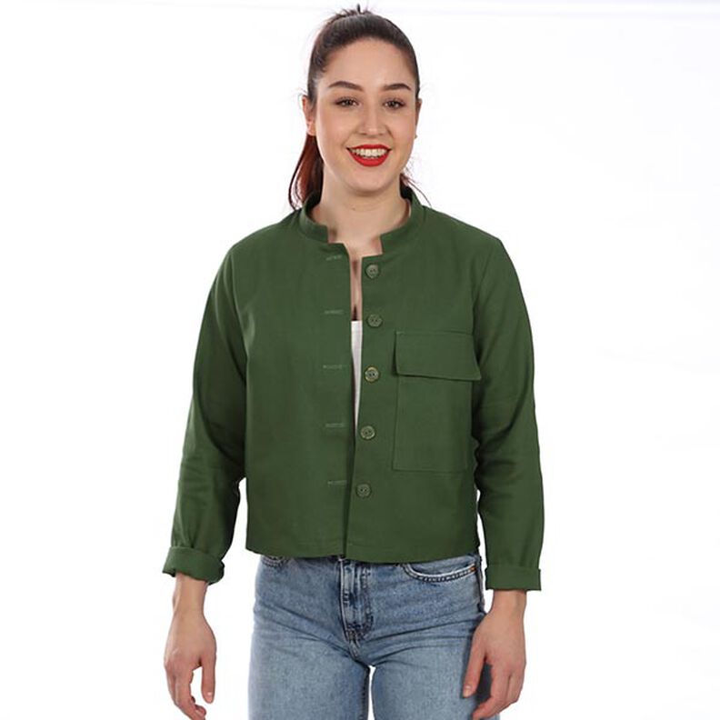 Veste courte à col montant et grande poche plaquée FRAU CLEO | Patron prêt à découper | XS-XXL,  image number 11