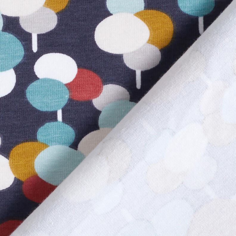 Jersey coton Arbres en petits points – bleu nuit,  image number 4
