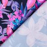 Tissus pour maillot de bain tropische Blumen – bleu marine/rose vif,  thumbnail number 4