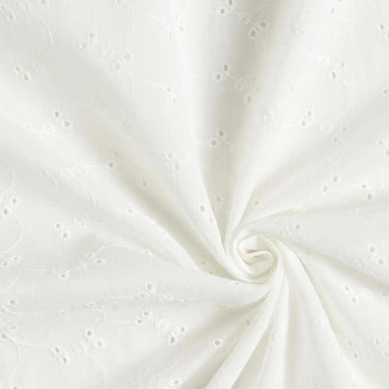 Dentelle brodée zarte Blümchen – blanc,  image number 3