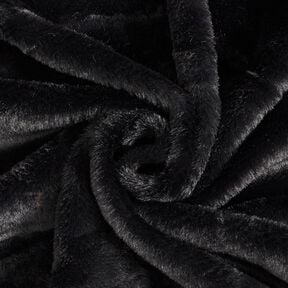 fourrure synthétique de haute qualité monochrome – noir, 