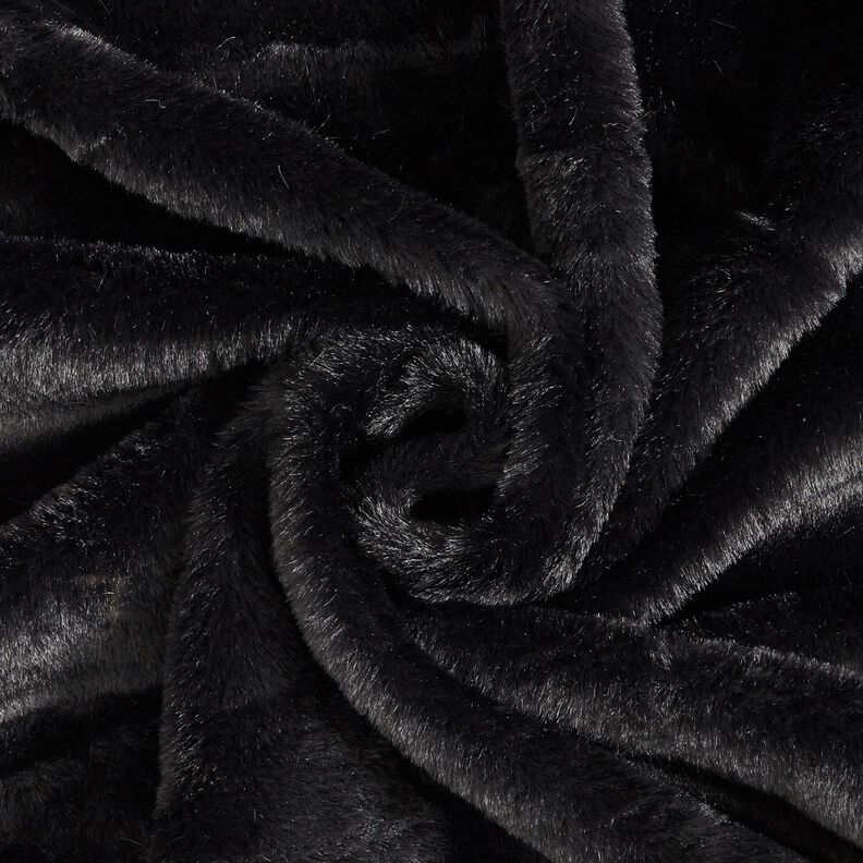 fourrure synth&eacute;tique de haute qualit&eacute; monochrome &ndash; noir,  image number 1