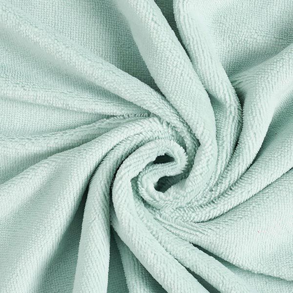 Tissu éponge douillet Bambou Uni – bleu aqua – Échantillon,  image number 1