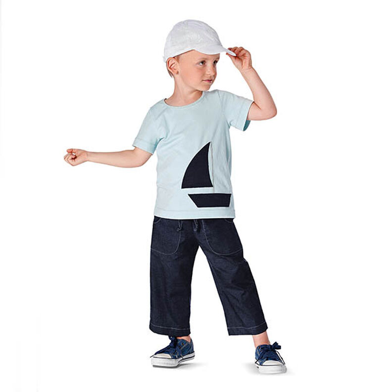 Velours côtelé fin stretch look jean – bleu marine, image number 7