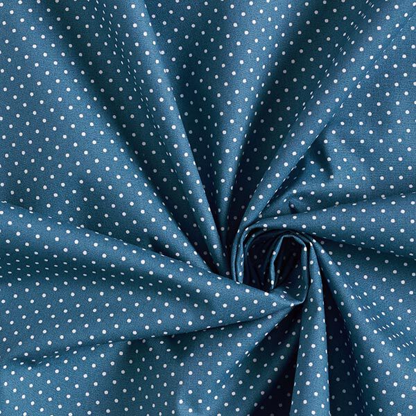 Coton enduit petits pois – bleu jean,  image number 4