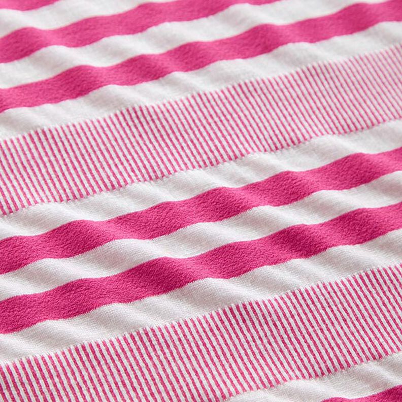 Jersey viscose aspect crash – blanc/rose vif, image number 2