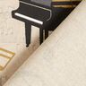 Tissu de décoration Semi-panama clavier de piano et notes – nature/noir,  thumbnail number 4