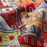 Tissu de décoration Gobelin Petite ville colorée – carmin/bleu,  thumbnail number 2