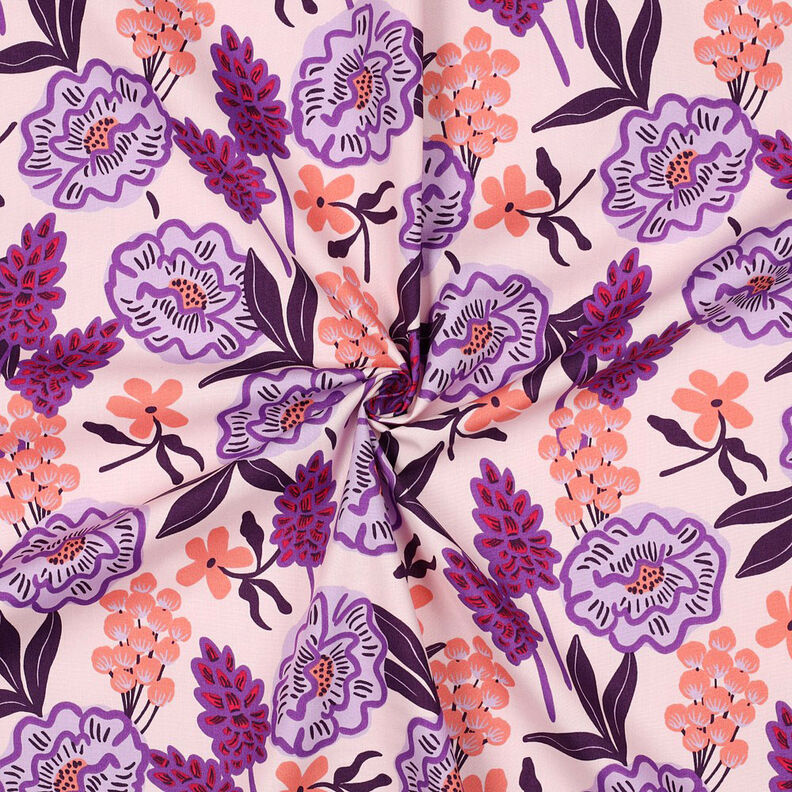 Popeline coton Fresh Flowers | Nerida Hansen – lilas pastel,  image number 3