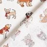 Tissu en coton Cretonne chiens espiègles – marron moyen/ivoire,  thumbnail number 4