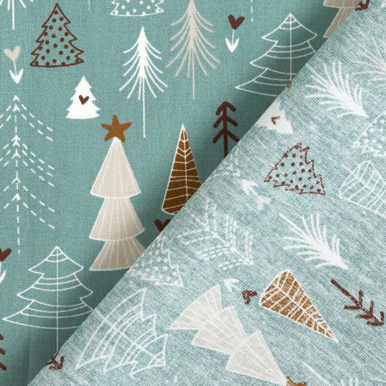 Tissu en coton Popeline Sapins minimalistes – roseau, image number 4