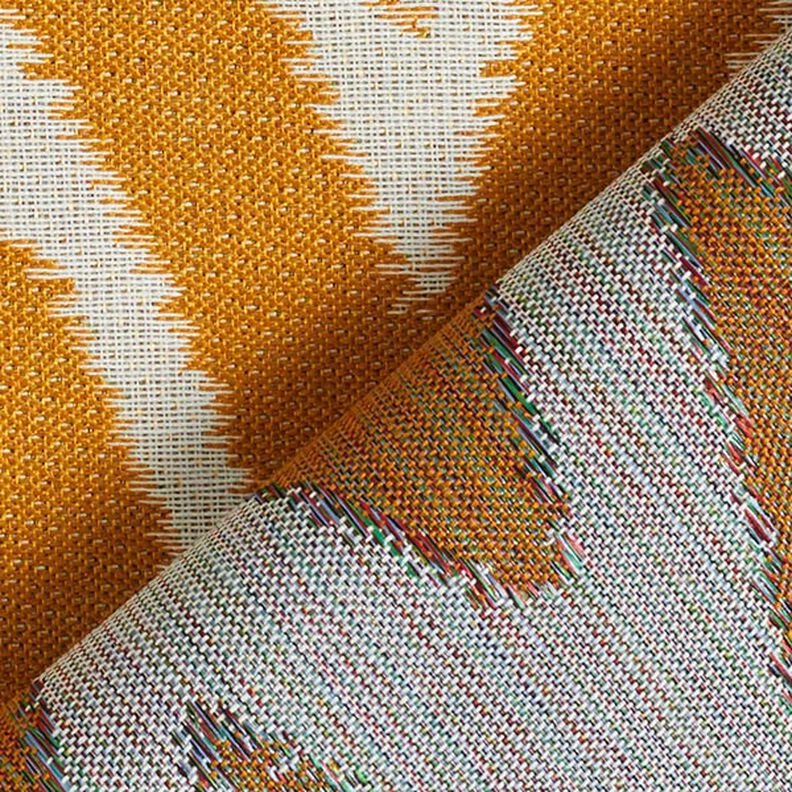 Tissus pour l’extérieur Jacquard Motif ikat – moutarde,  image number 4
