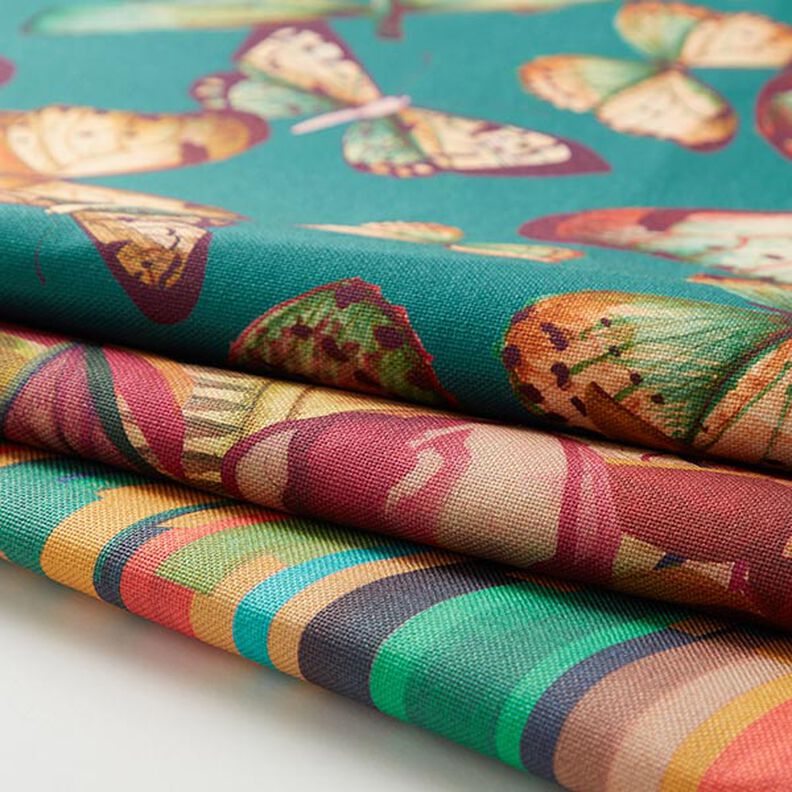 Tissu d’extérieur Canvas Feuillage exotique – carmin/lilas, image number 5