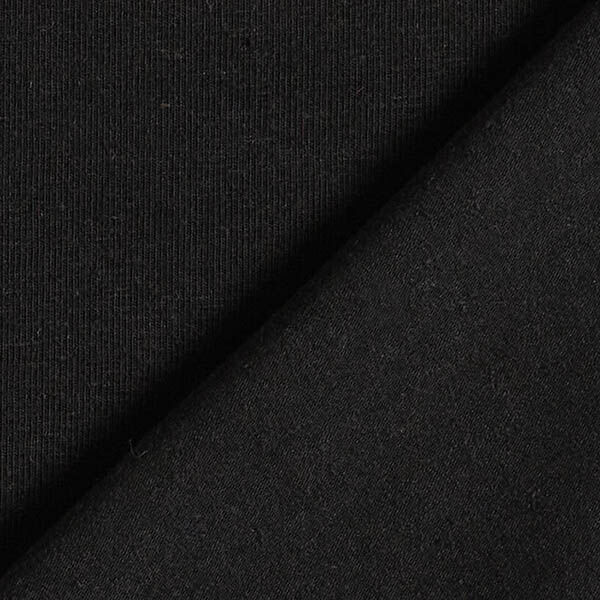 Jersey mélange coton lin uni – noir,  image number 3
