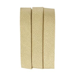 Biais thermocollant Paillettes [20 mm | 2 m] - vieil or métallique, 