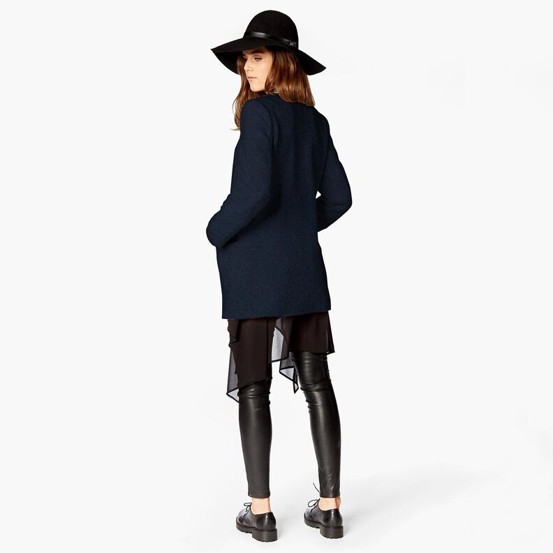 Polaire de laine pure laine vierge Uni – bleu noir, image number 5