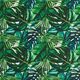 Tissu décoratif Semi-panama Feuilles de palmier – vert,  thumbnail number 1